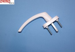 Klamka okienna plastikowa biała